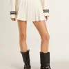 Witte geplooide Star-minirok