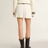 Witte geplooide Star-minirok