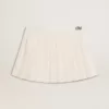 Witte geplooide Star-minirok