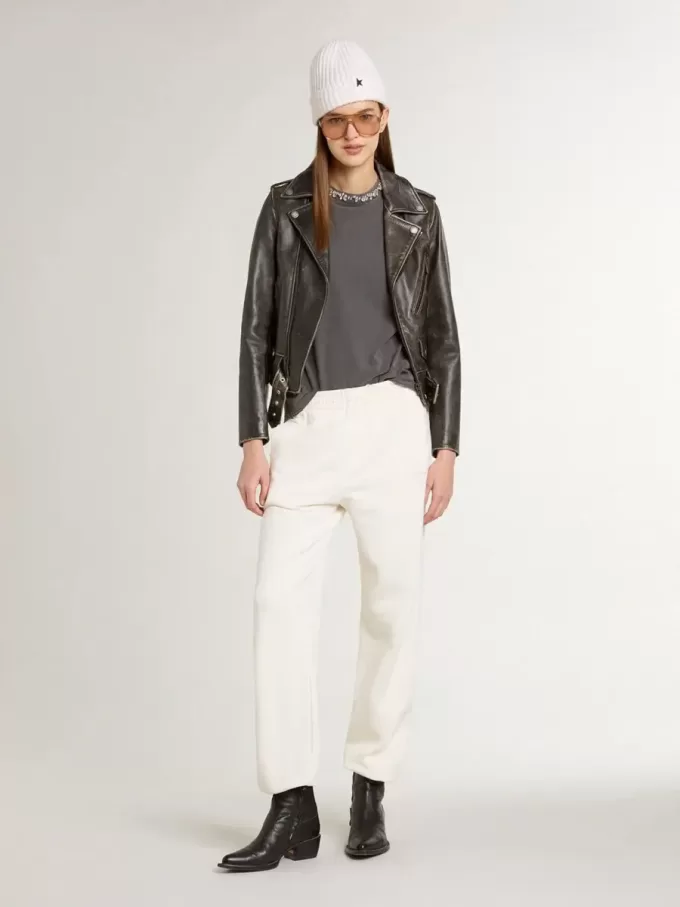 Witte joggingbroek