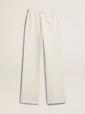 Witte katoenen joggingbroek voor dames