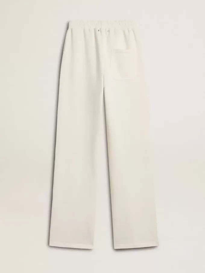 Witte katoenen joggingbroek voor dames