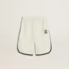Witte korte broek voor jongens met geborduurd logo