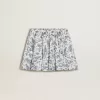 Witte meisjesrok met blauwe print