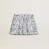 Witte meisjesrok met blauwe print
