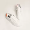 Witte Purestar sneakers met fluorescerende oranje hielband