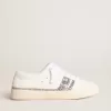 Yatay Model 1B duurzame sneakers met wit bio-based bovenwerk en zilveren gerecyclede glitter Y