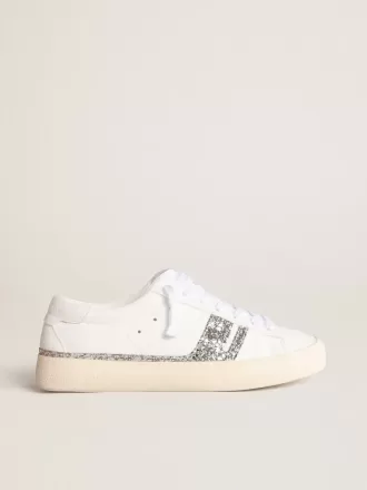 Yatay Model 1B duurzame sneakers met wit bio-based bovenwerk en zilveren gerecyclede glitter Y