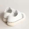 Yatay Model 1B duurzame sneakers met wit bio-based bovenwerk en zilveren gerecyclede glitter Y