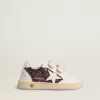 Young Ball Star in paars glitter met witte leren ster en hielstuk