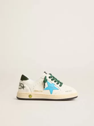 Young Ball Star met turquoise ster en groene suède hiellip
