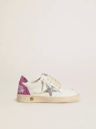Young Ball Star met zilveren glitterster en roze glitter hielstuk