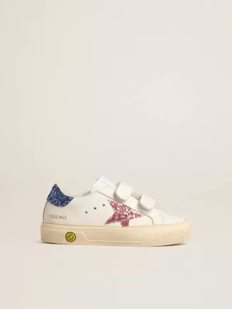 Young May School van leer met glitterster en hielstuk