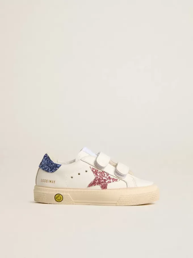 Young May School van leer met glitterster en hielstuk