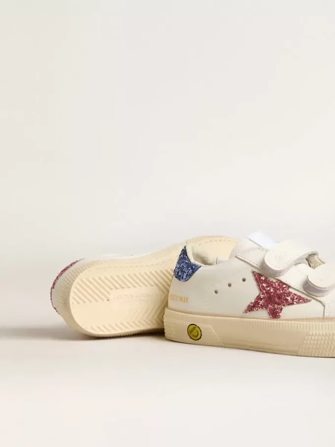 Young May School van leer met glitterster en hielstuk