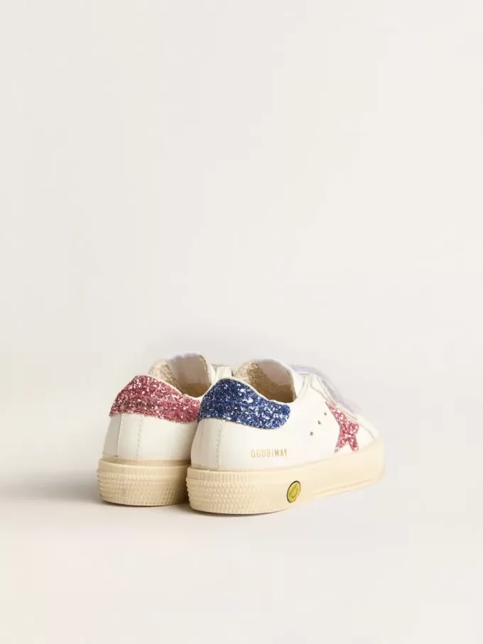 Young May School van leer met glitterster en hielstuk
