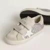 Young Old School in zilver en roze glitter met witte leren ster