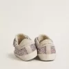 Young Old School in zilver en roze glitter met witte leren ster