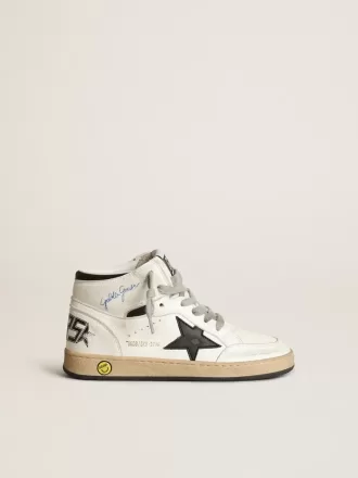 Young Sky-Star in wit nappa met zwarte ster en hielstuk