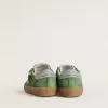 Young Super-Star in groen suède met babyblauwe ster en hielbandje