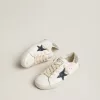 Young Super-Star in leer met glitterster en hielbandje