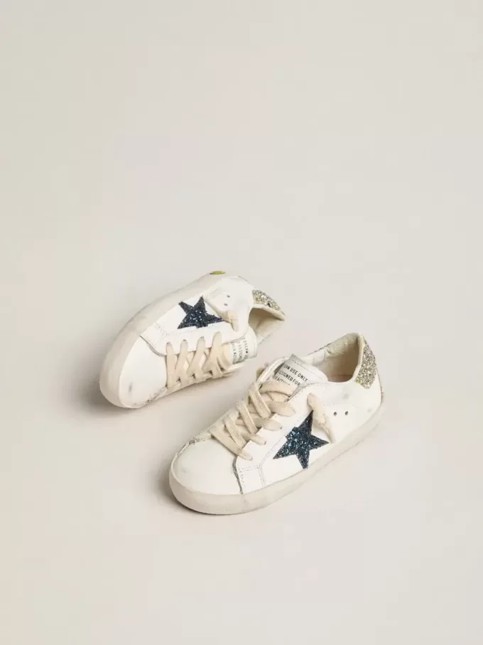 Young Super-Star in leer met glitterster en hielbandje