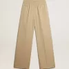 Zandkleurige joggingbroek voor dames