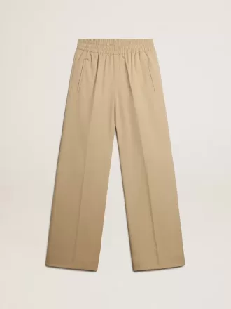 Zandkleurige joggingbroek voor dames