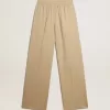 Zandkleurige joggingbroek voor dames