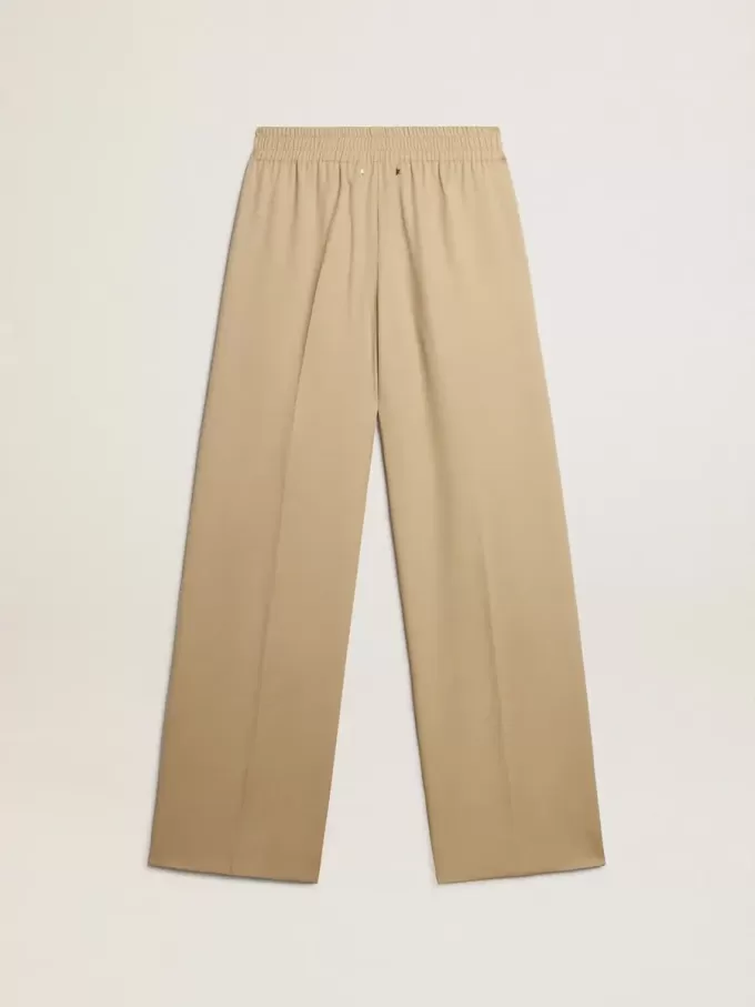 Zandkleurige joggingbroek voor dames