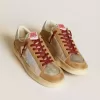 Zilveren Stardan LTD voor heren met lichtblauwe leren ster en nubuck inzetstukken