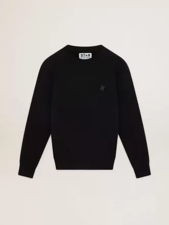 Zwart Archibald Star Collection-sweatshirt met ton sur ton ster op de voorkant