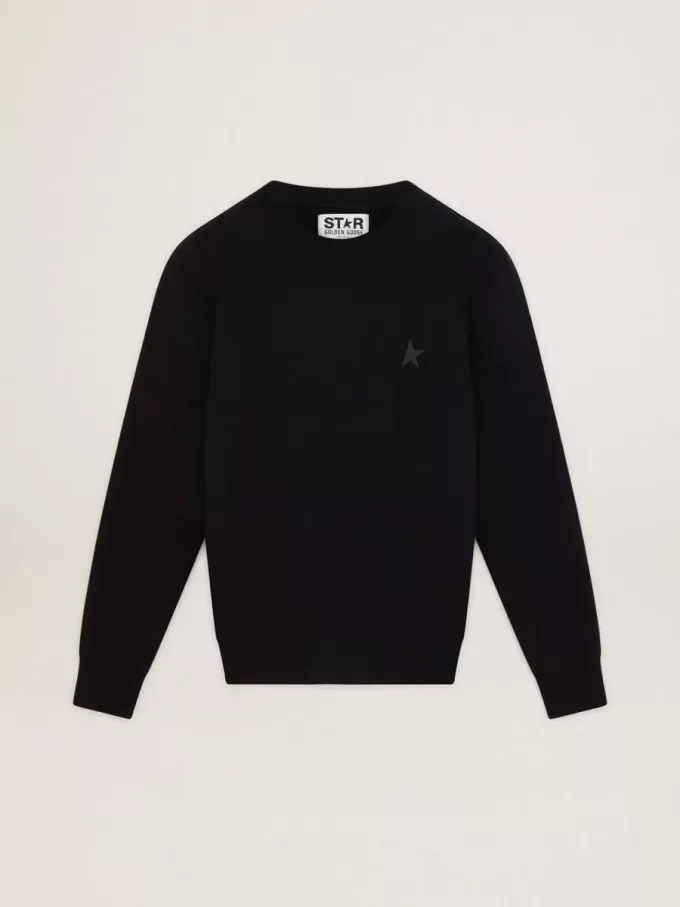 Zwart Archibald Star Collection-sweatshirt met ton sur ton ster op de voorkant