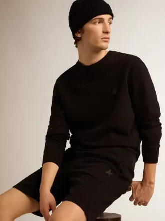 Zwart Archibald Star Collection-sweatshirt met ton sur ton ster op de voorkant
