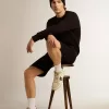 Zwart Archibald Star Collection-sweatshirt met ton sur ton ster op de voorkant