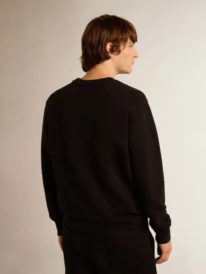 Zwart Archibald Star Collection-sweatshirt met ton sur ton ster op de voorkant