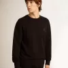 Zwart Archibald Star Collection-sweatshirt met ton sur ton ster op de voorkant