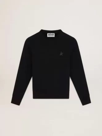 Zwart Athena Star Collection-sweatshirt met ton sur ton ster op de voorkant