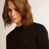 Zwart Athena Star Collection-sweatshirt met ton sur ton ster op de voorkant