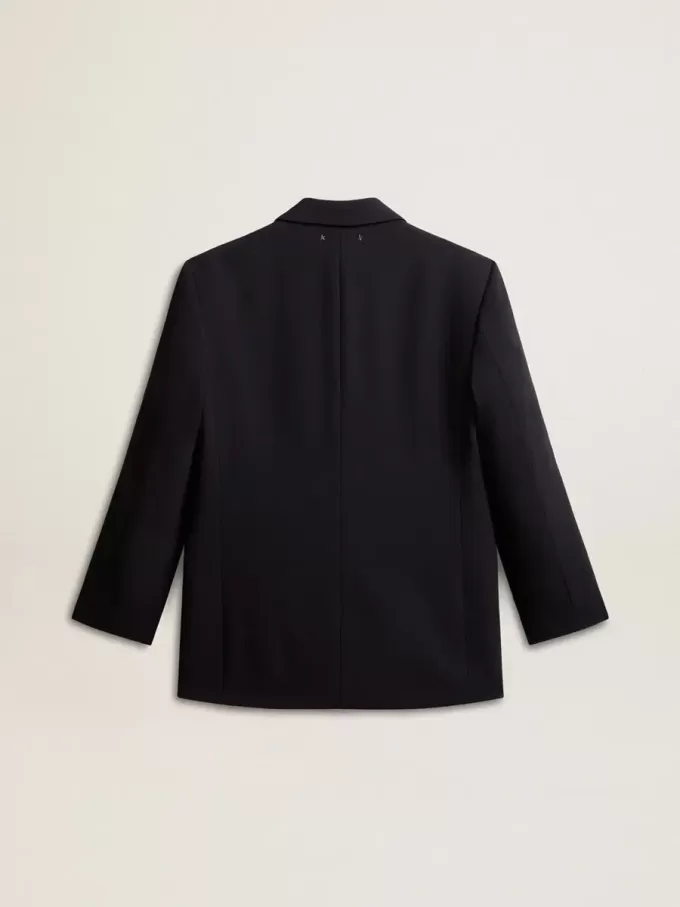 Zwart blazerjasje van wolmix voor dames