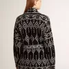 Zwart damesvest met riem en kristallen