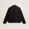 Zwart denim jack voor dames met borduursel