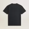 Zwart katoenen T-shirt voor heren met print op de voorkant