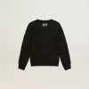 Zwart sweatshirt voor jongens met grote witte ster op de voorkant.