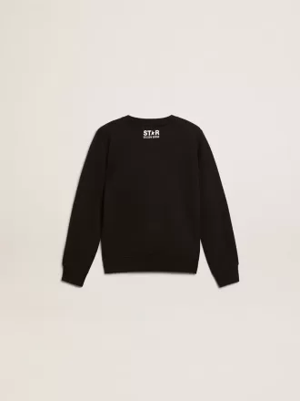 Zwart sweatshirt voor jongens met grote witte ster op de voorkant.