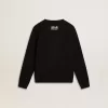 Zwart sweatshirt voor jongens met grote witte ster op de voorkant.