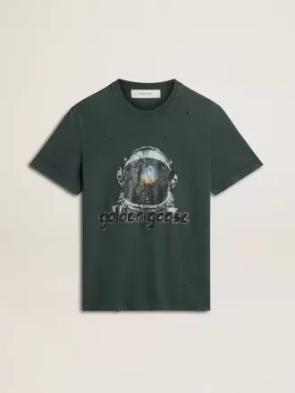 Zwart T-shirt met veelkleurige print