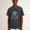 Zwart T-shirt met veelkleurige print