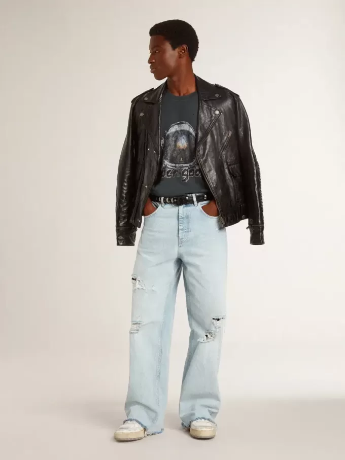 Zwart T-shirt met veelkleurige print