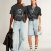 Zwart T-shirt met veelkleurige print